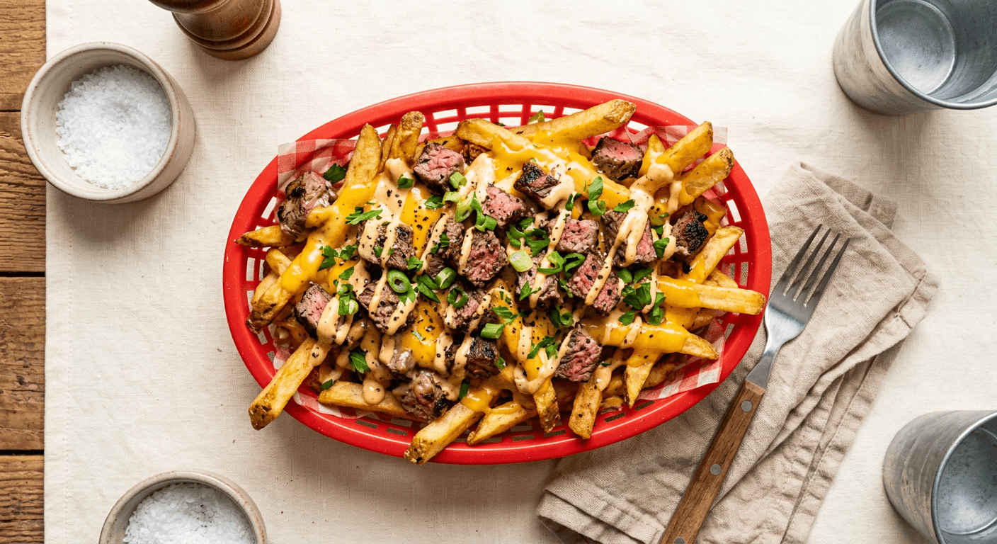 Loaded fries with ribeye and cheese