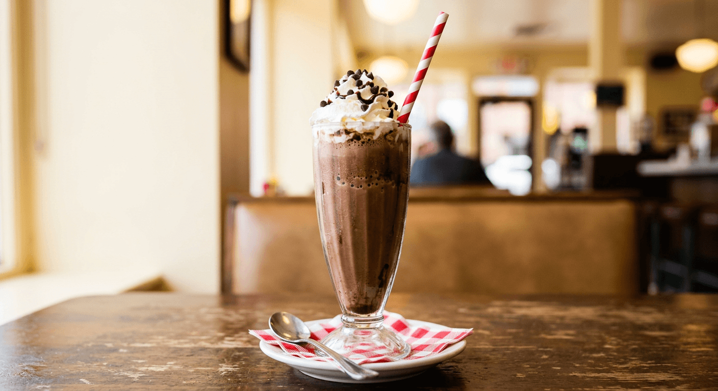 A thick milkshake